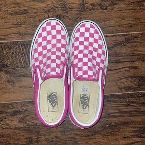 Pink checkered vans